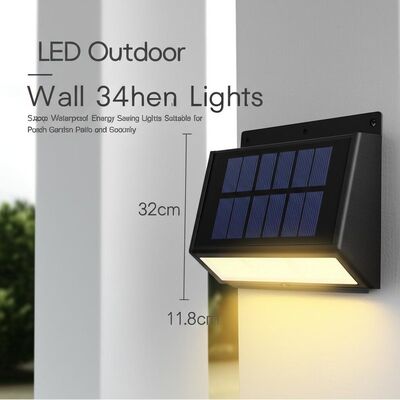 ভালো দাম LED Solar Outdoor Wall Lights 11.8 3.4 32cm Waterproof Energy Saving Lights Suitable for Porch Garden Patio and Security অনলাইন
