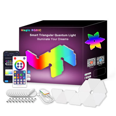 ভালো দাম RoHS RGB ওয়াল ল্যাম্প 5V 10W LED ত্রিভুজ ওয়াল লাইট ইন্টেলিজেন্ট রঙ নিয়ন্ত্রণ অনলাইন