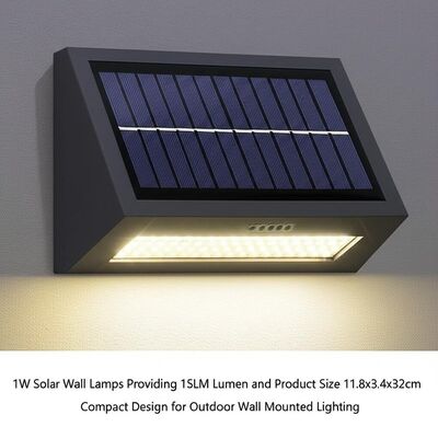 ভালো দাম 1W Solar Wall Lamps Providing 15LM Lumen and Product Size 11.8x3.4x32cm Compact Design for Outdoor Wall Mounted Lighting অনলাইন